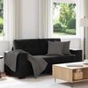 vidaXL Sofá Loveseat Terciopelo Negro 140 cm