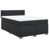 vidaXL Cama box spring con colch&oacute;n cuero sint&eacute;tico negro 140x200cm