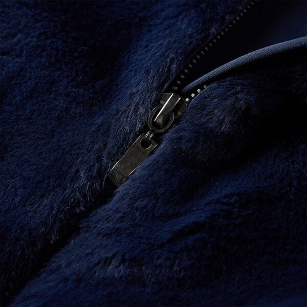 Chaqueta infantil de cuero sintético azul marino 140