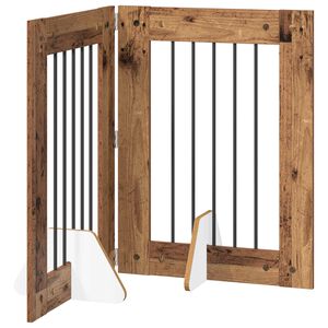 vidaXL Puerta para perros plegable con soportes 2 uds. 120,5 cm