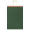 vidaXL Bolsas de papel con asas 250 uds verde 32x17x44 cm