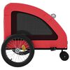 vidaXL Remolque de bicicleta mascotas hierro tela Oxford rojo