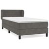 vidaXL Cama box spring con colch&oacute;n terciopelo gris oscuro 100x200 cm