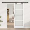 vidaXL Puerta Corredera 78 x 202 cm Madera de pino maciza y vidrio