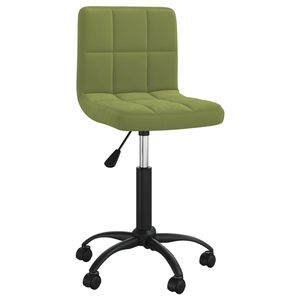 vidaXL Silla de oficina giratoria de terciopelo verde claro