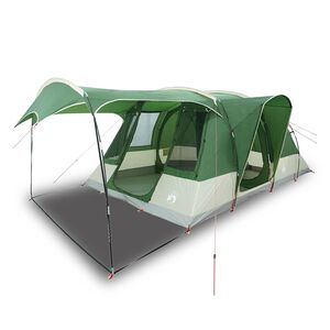 vidaXL Tienda de campa&ntilde;a t&uacute;nel para 5 personas impermeable verde