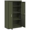 vidaXL Armario de almacenamiento 2 pcs Verde Oliva 80 x 40 x 140 cm