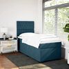 vidaXL Cama box spring con colch&oacute;n terciopelo azul oscuro 80x200 cm