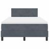 vidaXL Cama tipo Box Spring Gris oscuro 120 x 190 cm Terciopelo