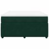 vidaXL Cama box spring con colch&oacute;n terciopelo verde oscuro 140x200 cm