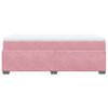 vidaXL Cama box spring con colchón terciopelo rosa 80x200 cm