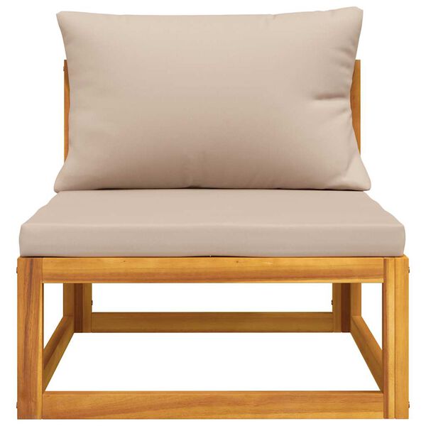 vidaXL Sofás de jardín 2 pzas con cojines madera maciza acacia