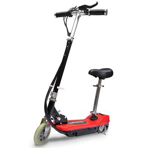 vidaXL Patinete el&eacute;ctrico con asiento rojo 120 W