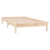 vidaXL Estructura de cama con LED madera maciza 90x190 cm