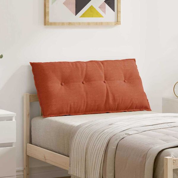 vidaXL Coj&iacute;n de Espalda Rojo Naranja 100 x 50 cm Tela de pana