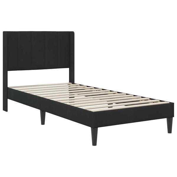 vidaXL Estructura de cama con cabecera Negro 80 x 200 cm Terciopelo