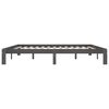 vidaXL Estructura de cama sin colch&oacute;n madera de pino gris 200x200 cm