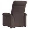 vidaXL Sill&oacute;n el&eacute;ctrico reclinable elevable de tela marr&oacute;n oscuro