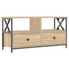vidaXL Mueble TV hierro y madera contrachapada roble Sonoma 90x33x45cm
