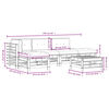 vidaXL Juego de muebles jardín 6 pzas y cojines madera abeto Douglas
