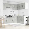 vidaXL Mueble cocina Lucca gris hormig&oacute;n 11 pzas madera contrachapada