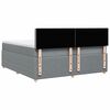 vidaXL Cama box spring con colch&oacute;n tela gris claro 200x200 cm
