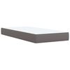 vidaXL Cama box spring con colchón cuero sintético gris 90x200 cm