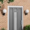vidaXL Luz de pared exterior 2 pcs Negro 28 x 25 x 38 cm