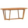 vidaXL Mesa de comedor de jard&iacute;n ovalada de 200x90x75 cm, madera maciza de acacia