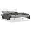 vidaXL Estructura cama sin colch&oacute;n con cabecero metal blanco 160x200cm