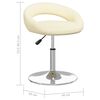 vidaXL Silla de comedor giratoria de cuero sint&eacute;tica crema