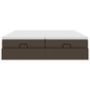 vidaXL Estructura cama otomana colchones cuero sint&eacute;tico marr&oacute;n