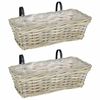 vidaXL Cesta Colgante para Plantas GENDT 2 uds. Gris natural