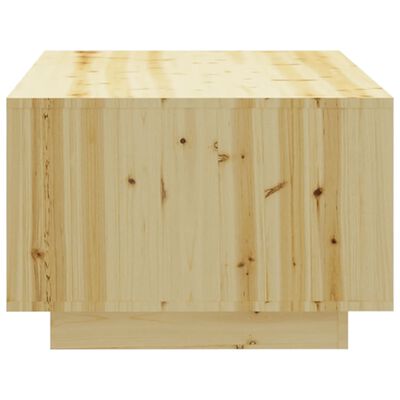 vidaXL Mesa de centro de madera maciza de abeto 110x50x33,5 cm