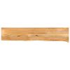 vidaXL Tablero de mesa borde natural madera maciza mango 180x20x2,5 cm