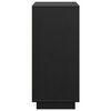 vidaXL Aparador de madera maciza de pino negro 60x34x75 cm