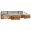 vidaXL Conjunto de sof&aacute;s de exterior 6 pcs Gris Natural y Claro