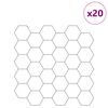 vidaXL Azulejo hexagonal 20 pcs Gris 30 x 30 cm Poliuretano y PET