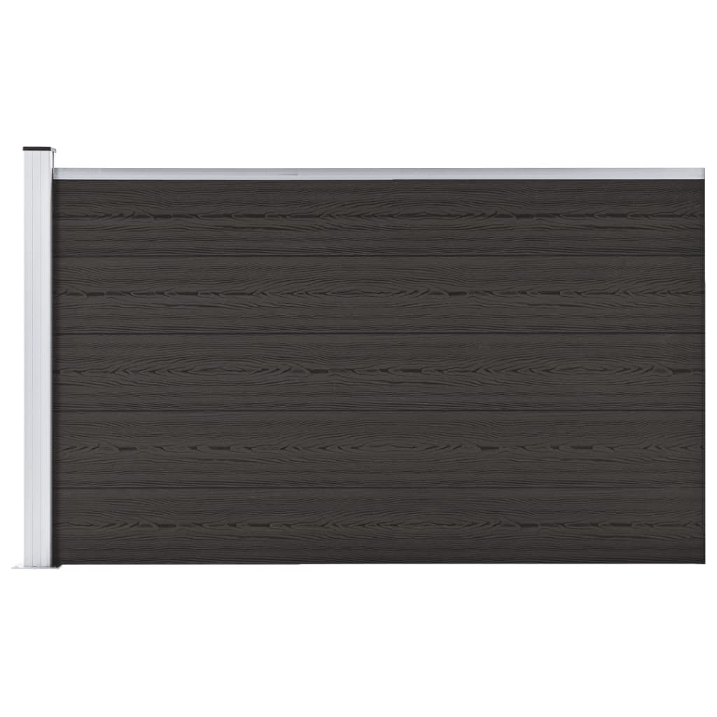 Panel De Valla De Jardín WPC 95x186 Cm - Color Marrón - Resistente A La Intemperie - Fácil Instalación Modular - Ideal Para Privacidad