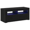 vidaXL Mueble de TV 90 x 35 x 40 cm Roble Negro Madera de ingenier&iacute;a