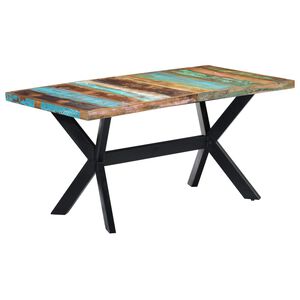 vidaXL Mesa de comedor de madera maciza reciclada 160x80x75 cm