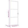 vidaXL Puerta interior de vidrio y aluminio blanco mate 83x201,5 cm