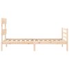 vidaXL Estructura de cama individual con cabecero madera maciza