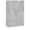 vidaXL Aparador alto madera de ingenier&iacute;a gris hormig&oacute;n 69,5x31x115 cm