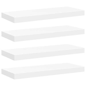 vidaXL Estante flotante de pared 4 uds MDF blanco 60x23,5x3,8 cm