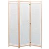 vidaXL Biombo divisor de 3 paneles de tela color crema 120x170x4 cm