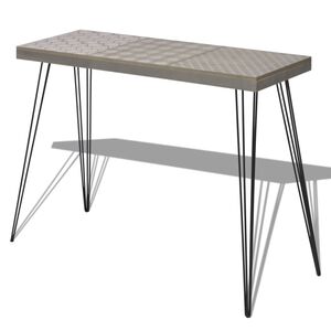 vidaXL Mesa consola gris 90x30x71,5 cm