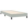 vidaXL Cama box spring con colch&oacute;n terciopelo gris claro 80x220 cm