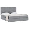 vidaXL Cama con almacenamiento Gris Claro 200 x 200 cm Cuero sint&eacute;tico
