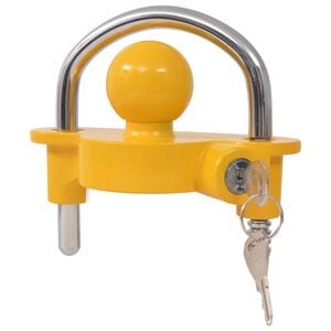 vidaXL Candado de remolque aleaci&oacute;n de acero y aluminio con 2 llaves